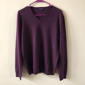 Gap Extra Fine Merino Wool V-Neck Sweater-Medium